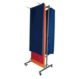SUPPORT SUR ROULETTES RÉGLABLE POUR TAPIS