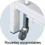 Option roulettes escamotable pour table Helytis gamme HM