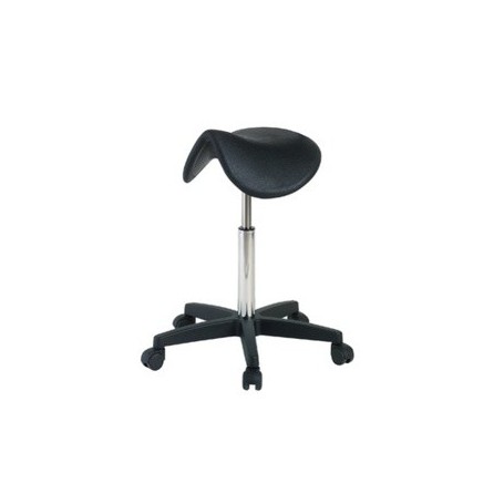 TABOURET PONY SUR ROULETTES ECO - NOIR