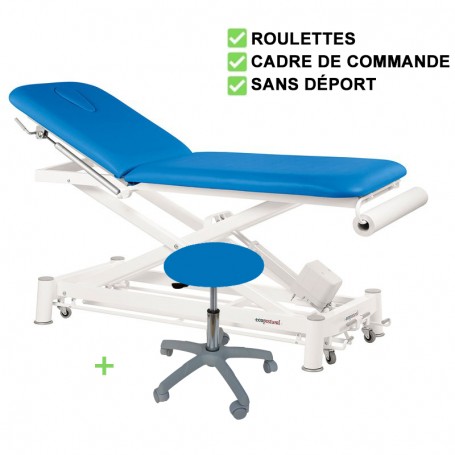 Table de massage Ecopostural C7552 - 2 plans sans déport + 1 tabouret offert