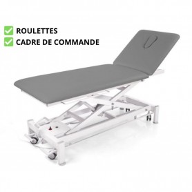 Table de massage Chattanooga® - GALAXY 2 plans sans déport + roulettes + cadre de commande