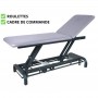 Table de massage DESIGN KINEXO - GLÉNAN 2 plans - châssis GRIS - roulettes + cadre de commande
